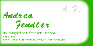 andrea fendler business card